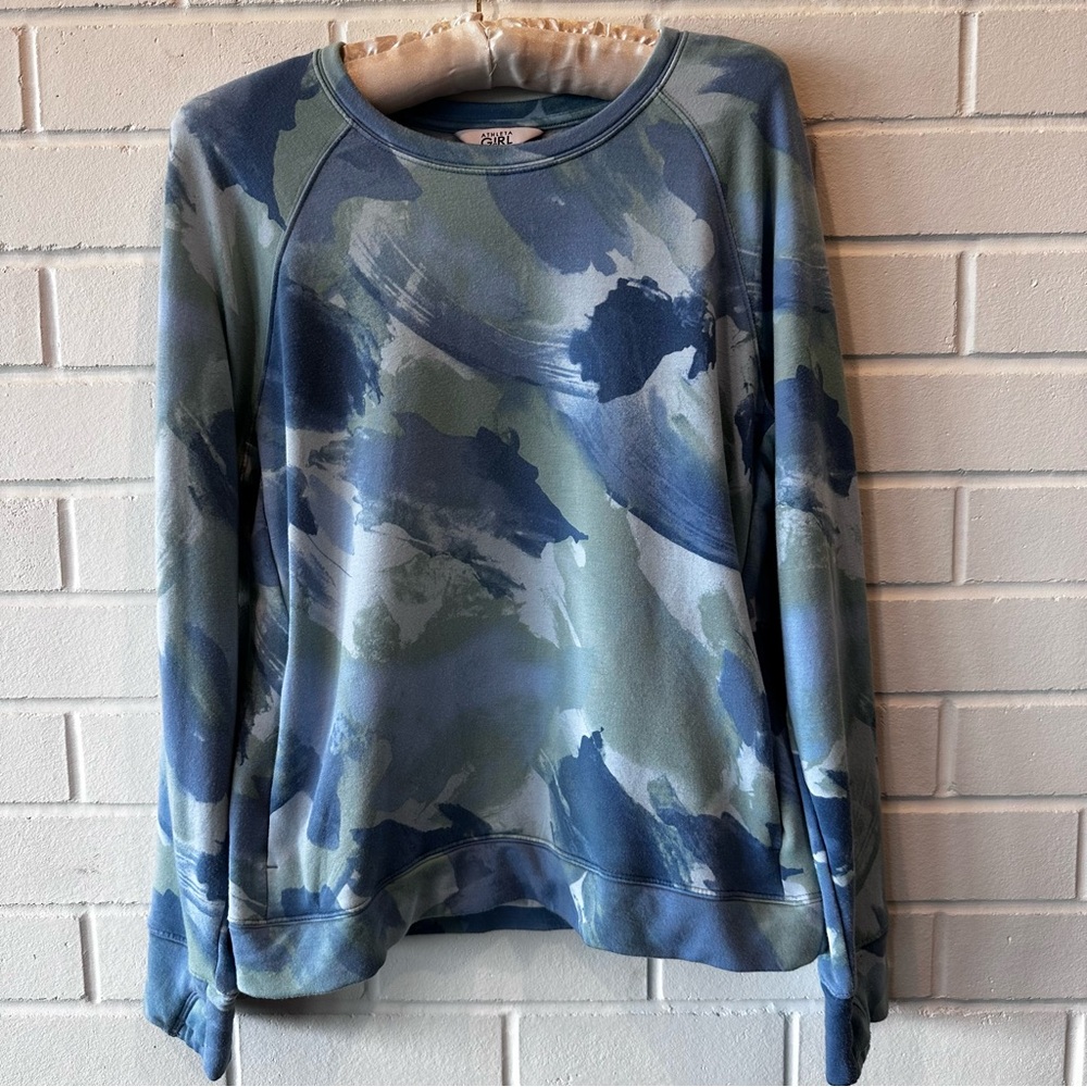 Athleta Girl blue/green sweatshirt with pockets